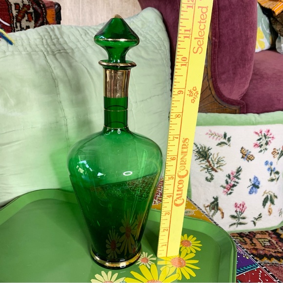 Gilded Emerald Decanter - Picture 2 of 9